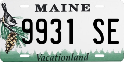 ME license plate 9931SE