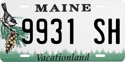 ME license plate 9931SH