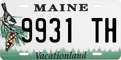 ME license plate 9931TH