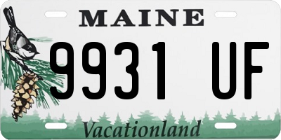 ME license plate 9931UF