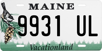 ME license plate 9931UL