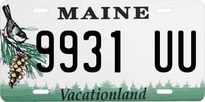 ME license plate 9931UU