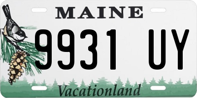 ME license plate 9931UY