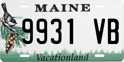 ME license plate 9931VB