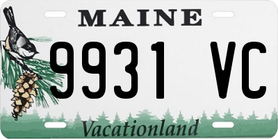 ME license plate 9931VC