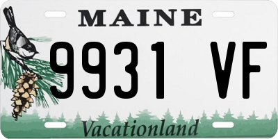 ME license plate 9931VF