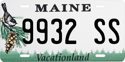 ME license plate 9932SS