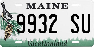ME license plate 9932SU
