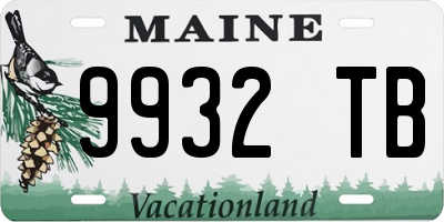 ME license plate 9932TB
