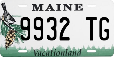 ME license plate 9932TG