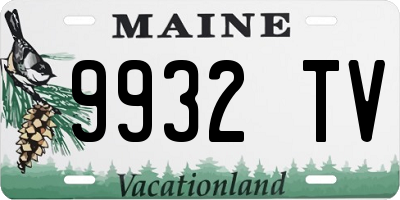 ME license plate 9932TV