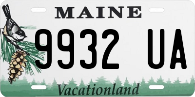 ME license plate 9932UA