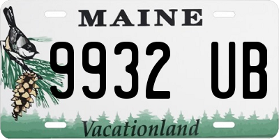 ME license plate 9932UB