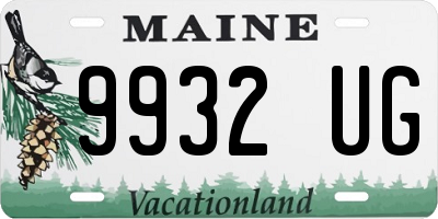 ME license plate 9932UG