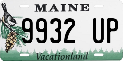 ME license plate 9932UP