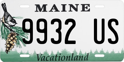 ME license plate 9932US