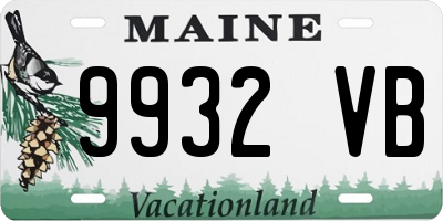 ME license plate 9932VB