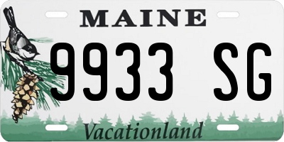 ME license plate 9933SG
