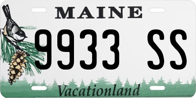 ME license plate 9933SS
