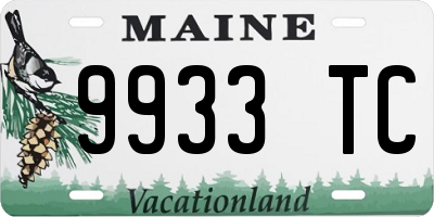 ME license plate 9933TC