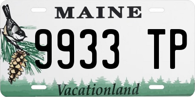 ME license plate 9933TP