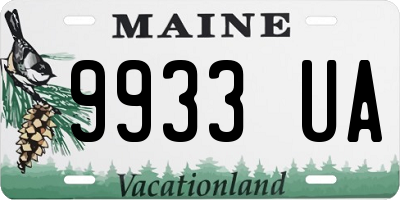 ME license plate 9933UA