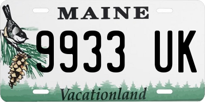 ME license plate 9933UK