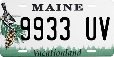 ME license plate 9933UV