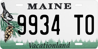 ME license plate 9934TO