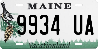 ME license plate 9934UA