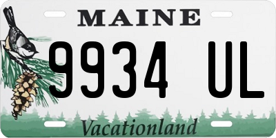 ME license plate 9934UL