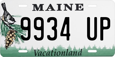 ME license plate 9934UP