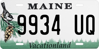 ME license plate 9934UQ