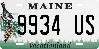 ME license plate 9934US