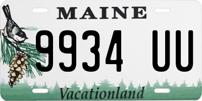 ME license plate 9934UU