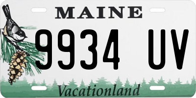 ME license plate 9934UV