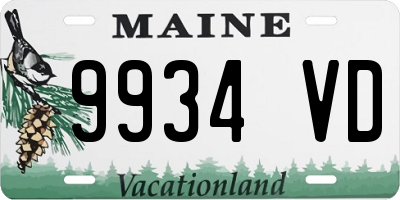 ME license plate 9934VD