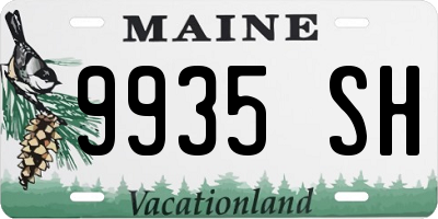 ME license plate 9935SH
