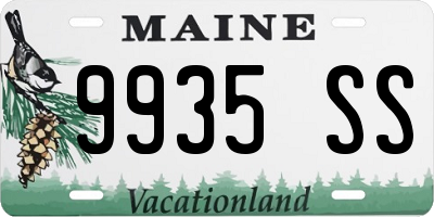 ME license plate 9935SS