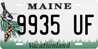 ME license plate 9935UF
