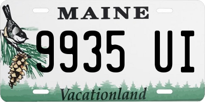 ME license plate 9935UI
