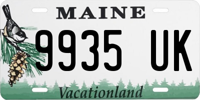 ME license plate 9935UK