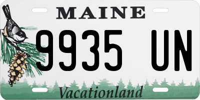 ME license plate 9935UN