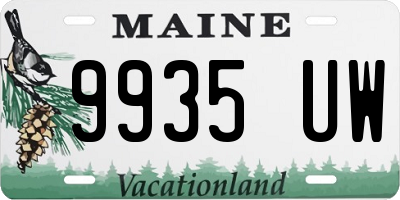 ME license plate 9935UW