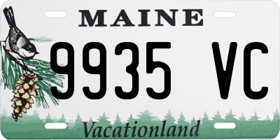 ME license plate 9935VC