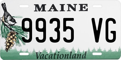 ME license plate 9935VG