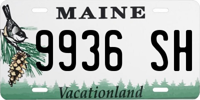 ME license plate 9936SH