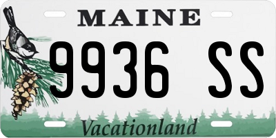 ME license plate 9936SS