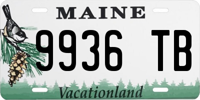 ME license plate 9936TB