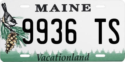 ME license plate 9936TS